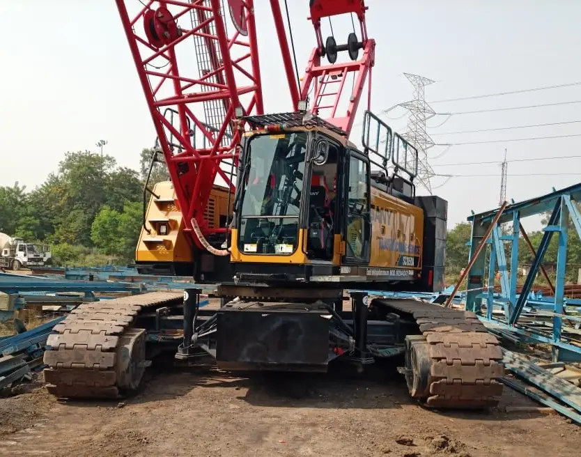 Crane operations at project site